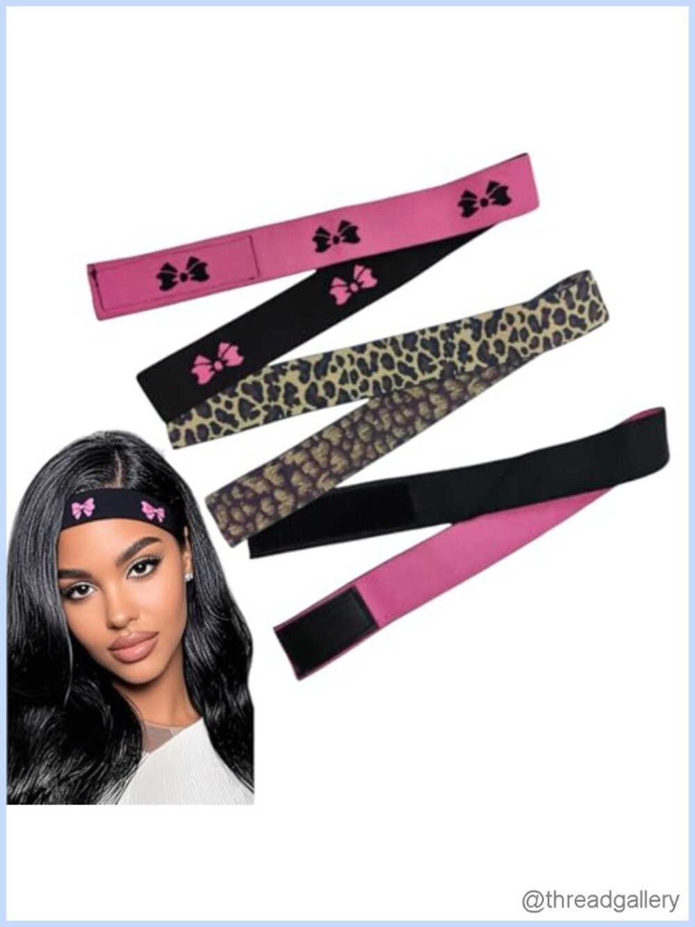 3 Pcs Lace Melting Band Elastic Wig Band for Lace Front Wigs Adjustable Edge